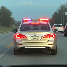 senador dirigindo sem placa