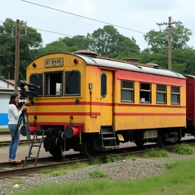 Vitória Strada e Sophia Abrahão filme no trem