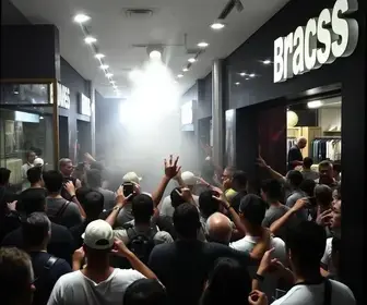 inauguração de loja no Brás